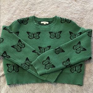 Green Butterfly Sweater